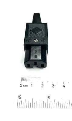 1pcs Warmgerätestecker schwarz gerade Warmgeräteanschluss 1 Stück - Bild 1 von 2