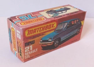 Matchbox Superfast #21c 1:65 Renault 5TL azul reproducción caja tipo K Lesney Series - Imagen 1 de 4