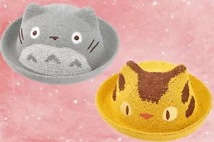 Set cappelli My Neighbor Totoro Ghibli Totoro & Catbus 52 cm nuovi bambini Giappone - Foto 1 di 9