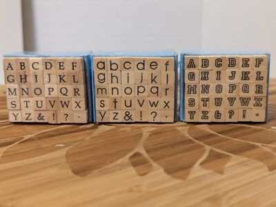 Juego de 3 juegos de sellos del alfabeto Studio G MINI, precintados, 2 mayúsculas, 1 minúscula Foto 1 de 4