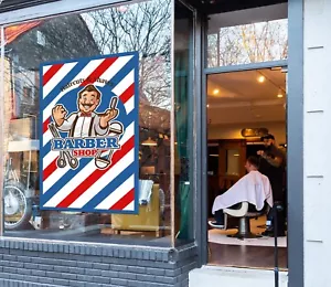 3D Hombre Corte de Cabello K69 Barbería Ventana Pegatinas Vinilo Papel pintado Pared Pared Sartén - Imagen 1 de 11