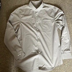 Ministry of Supply Hombre Grande Delgada Gris Géminis Manga Larga Camisa Abotonada - Imagen 1 de 7