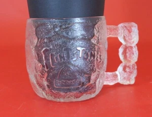 The Flintstones McDonald's Vintage 1993 Rocky Round Glass Mug Cup USA - Picture 1 of 10