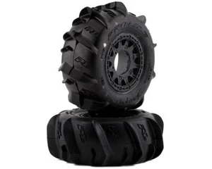 Pro-Line Dumont Paddle 2.2/3.0 Pre-Mounted Tires w/Raid Wheels (Black) (2) - Picture 1 of 12