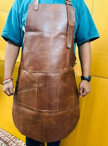 Schürze Koch Arbeitskleidung Kochen Neu Profi Leder Grill Metzger Schmied - Bild 1 von 5