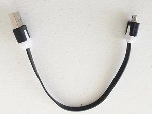 NTJ SHORT 8" flat noodle MICRO USB data Charger Cable for Samung GALAXY S4 s6 s7 - Picture 1 of 19