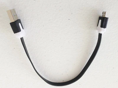 NTJ SHORT 8" flat noodle MICRO USB data Charger Cable for Samung GALAXY S4 s6 s7 - Image 1 of 4