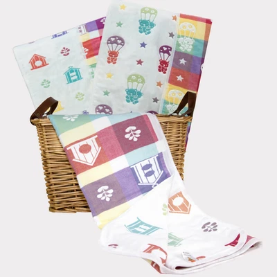 CLEARANCE! KaWaii Cotton Unisex Nursery Crib Stroller Bed Blanket 3-PACK #1 - Image 1 of 4