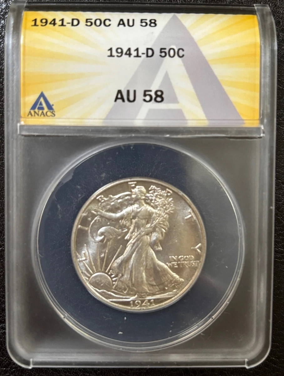 USA アメリカ 1944D NGC-AU58 50C ウォーキングリバティ USA アメリカ