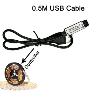 USB Cable RGB lighting controller 0.5m 5V 12V wire adapter cord for LED strip - Picture 1 of 2