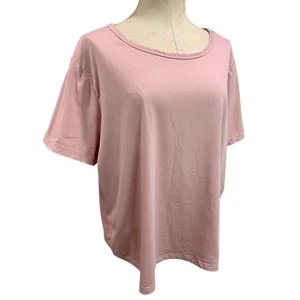 Size 3X Womens Pink Tshirt Sleep Shirt Super Soft Short Sleeve - Picture 1 of 9