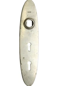 9.25 in. Silver Over Brass Oval Escutcheon Plate - Picture 1 of 4