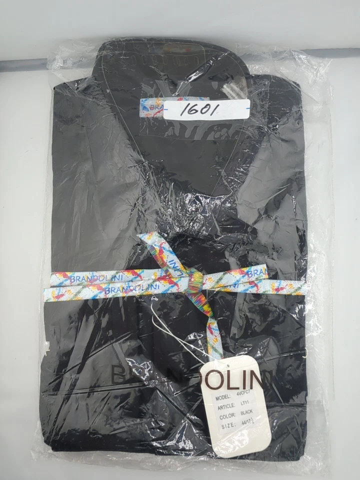 NEW Brandolini White Dress Long Sleeve Men's Cotton Shirt Fitted 44/17.5 4VCFC7 - Image 1 of 4