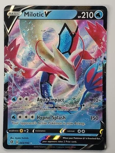 Milotic V 043/192 Holo Ultra Rare SWSH02: Rebel Clash LP English Pokemon Card - Picture 1 of 2