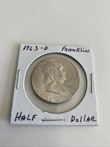 mezzo dollaro franklin 1963 d - Foto 1 di 2