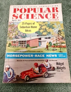 Vtg POPULAR SCIENCE Magazine - April 1955 issue - Suburban Home Ideas - Picture 1 of 7