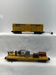 American Flyer 25056 USM OPERATING BOXCAR w ROCKET LAUNCHER FLAT CAR.......EX! - Picture 1 of 24