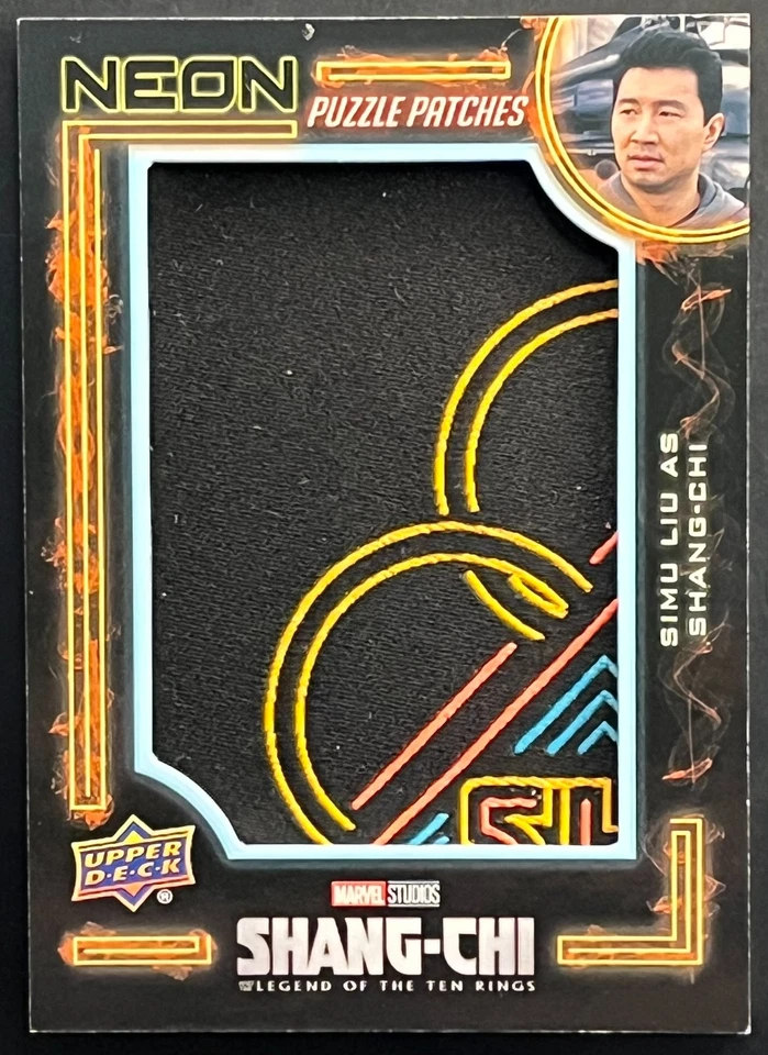 2023 Marvel Shang-Chi Simu Liu as Shang-Chi Neon Puzzle Patch Card #SCNP-1 - Image 1 of 1