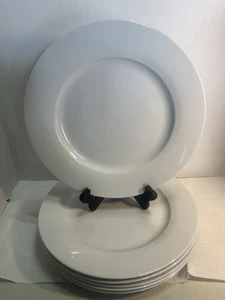 Amazon Basics 6-Piece White Dinner Plate Set, 10.5 inches. 2948 - Picture 1 of 7