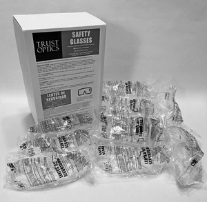 Box of 11 Trust Optics Clear Safety Glasses, Impact Resistant, UVA/UVB Protect - Picture 1 of 3