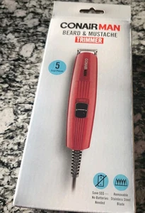 Recortadora de barba y bigote enchufable con cable CONAIRMAN para hombre con 3 peines multiusos - Imagen 1 de 5