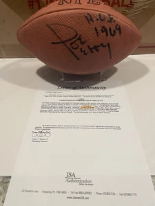 Joe Perry signed Wilson Authentic NFL Football Autograph w/ "HOF 1969" JSA - Picture 1 of 8