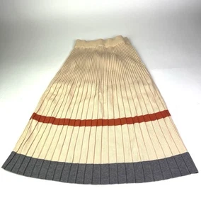 Bohme Pleated Skirt Boho Preppy Style #YWS7630 Women's Size S - Picture 1 of 5