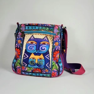 Laurel Burch Stacked Felines Cats Crossbody Tote - LB6412 - Picture 1 of 12