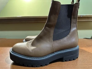 Women’s Sam Edelman Brown Chelsea Boots Size 8 - Picture 1 of 10