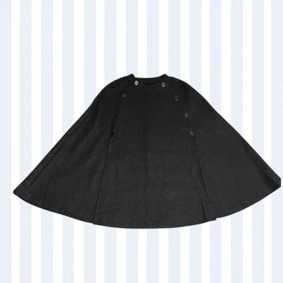 Poncho Capa Abrigo Para Mujer Grande Negro Sólido SHEIN Foto 1 de 3