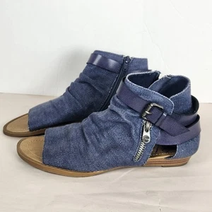 Blowfish Malibu Women's gladiator slouchy chambray Sandal Size 7 open toe Canvas - Picture 1 of 9