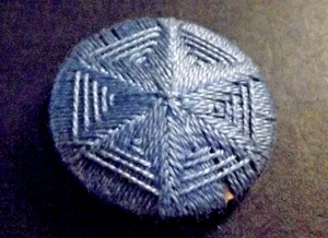 Blue Thread Fabric Button - 6-Point Star- Modern Dorset (4671) - Picture 1 of 3