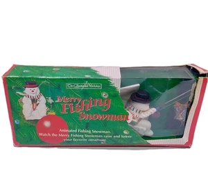 Frohe Weihnachten Angeln Schneemann mit Box animierte Weihnachtsdekoration  - Bild 1 von 14