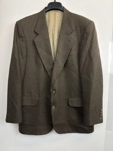 Giacca lana Oscar De La Renta uomo 44R marrone pied de poule blazer scuro accademia - Foto 1 di 14