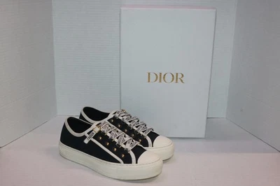Dior Walk'n'Dior Sneakers Black Cotton Canvas Women's Size 36.5 - Image 1 of 4