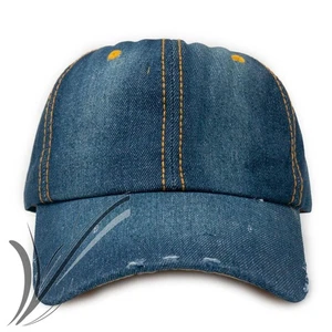 Cappello con visiera da donna tipo baseball berretto ragazza di jeans con strass - Foto 1 di 3