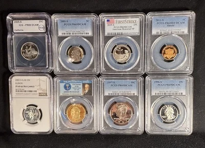 Estate Slabbed Coin Mystery Lot – PCGS NGC ICG PR69 DCAM – Proof Quarter Cent - Image 1 of 4