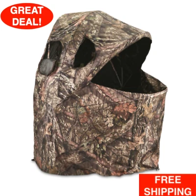 Tent Chair Blind Deluxe 2 Person Cup Holder Weather Resistant Hunting Outdoors - Image 1 of 4