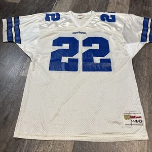 Vintage Dallas Cowboys Wilson Jersey #22 Emmitt Smith Size L 46 - Picture 1 of 8