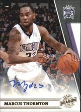 2010-11 Panini Season Update Signatures Kings Card #186 Marcus Thornton/299 Auto