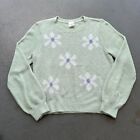 Abercrombie Kids Floral Soft Knit Pullover Sweater - Green 13/14 Girls