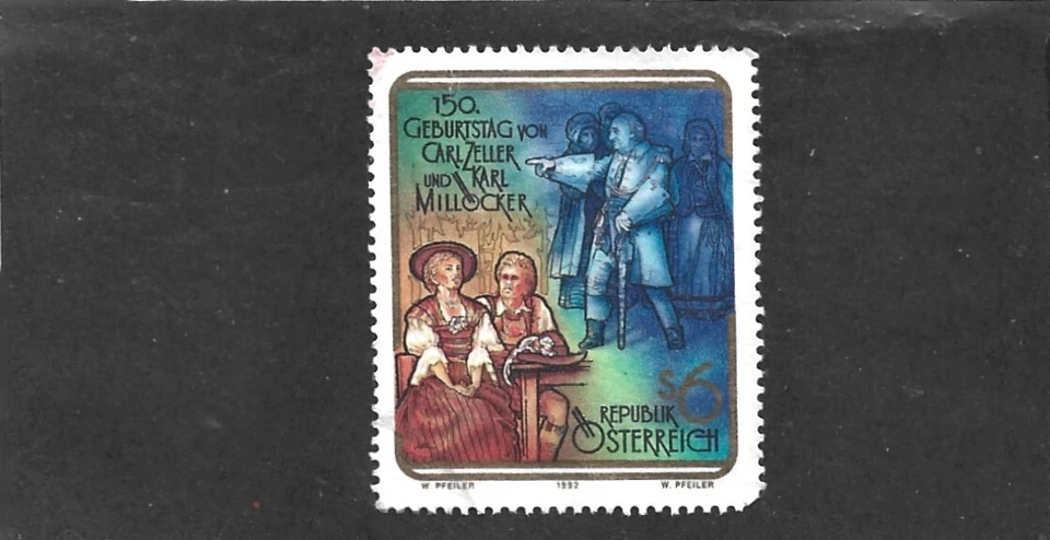 Austria 1992 Zeller & Millocker  Single Used - Image 1 of 1