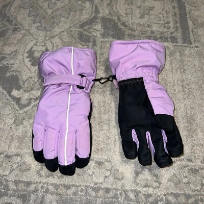 Guantes forrados cálidos morados Lands' End para mujer talla grande Foto 1 de 4