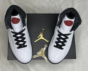 Size 7 (GS) Air Jordan 2 Retro (Chicago) White Variety Red Blk DX2591 106 - Picture 1 of 7