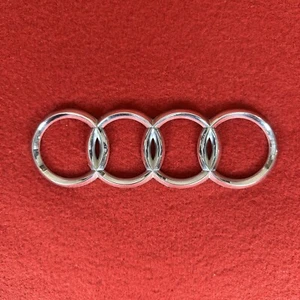 Audi Emblem Rear Trunk Logo Badge Chrome Used OEM - Foto 1 di 4