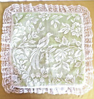 white lace cushion covers bird of paradise 18" square BNWOT