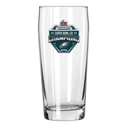 Philadelphia Eagles 2024 Memory Co. Super Bowl LIX Champs 16 oz Pub Pilsner Glass - Imagem 1 de 1