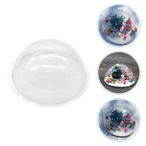 Ornamento mezza cupola plastica trasparente 20 pezzi per artigianato e arredo casa ideale per neve - Foto 1 di 12