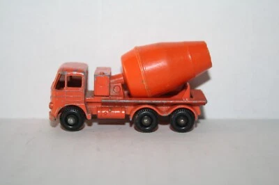 LESNEY #26 FODEN CEMENT MIXER TRUCK-DIECAST-GOOD-ORANGE-LOOSE-MADE IN ENGLAND - Image 1 of 4