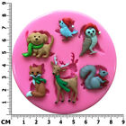 Winter Woodland Animals Reindeer Dog Owl Fox Silicone Mould by Fairie Blessings